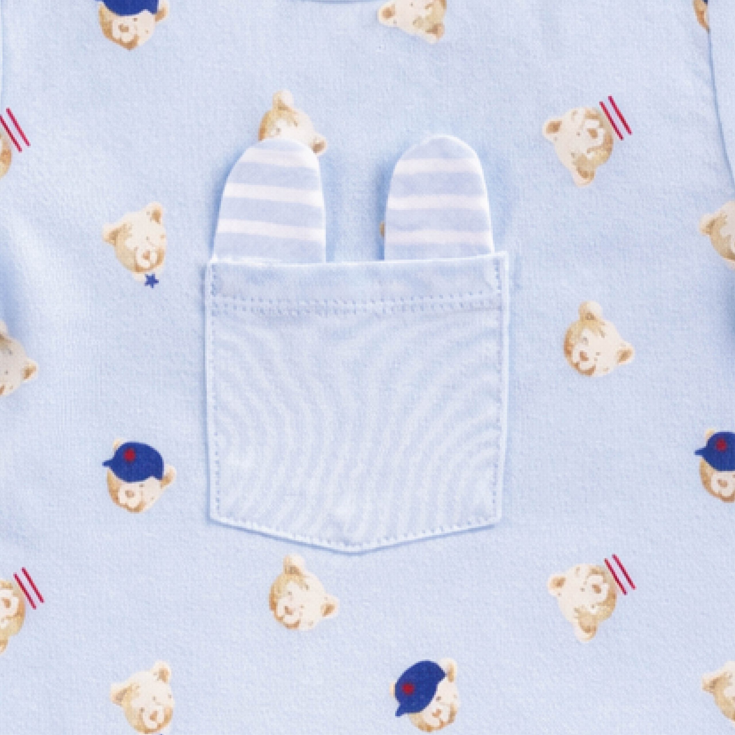 bay boy bear printed short sleeve Romper - Image 3