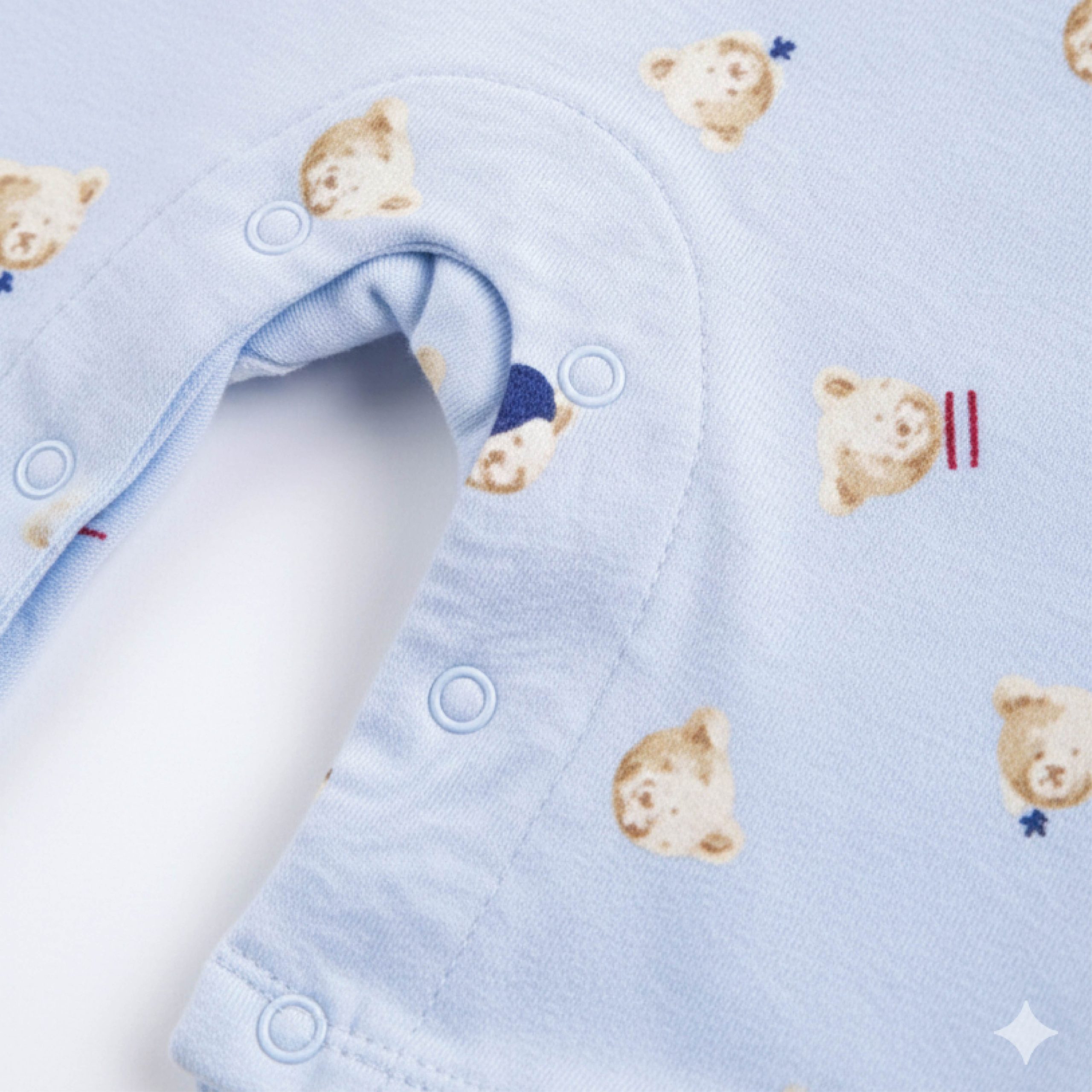 bay boy bear printed short sleeve Romper - Image 5