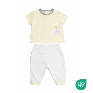 Baby Pure Cotton Sleepwear Set in butter Yellow