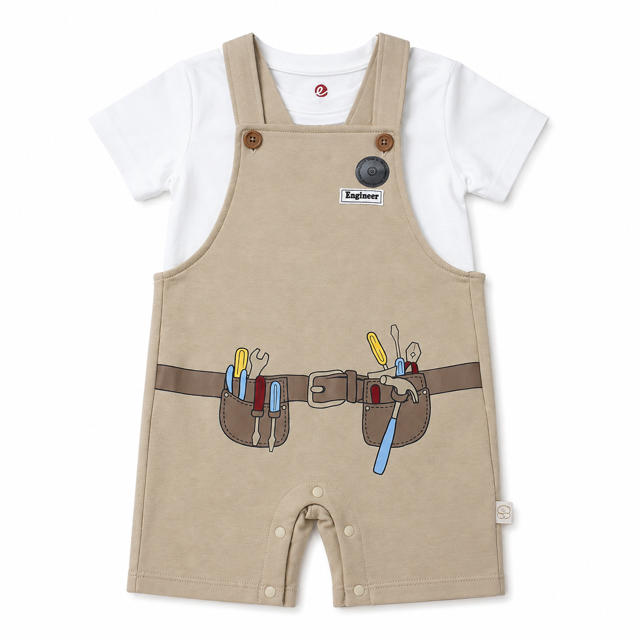 Pure Cotton Little Engineer Overall Set