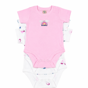 Pure Cotton Baby Rainbow Love Bodysuit 3-Pack