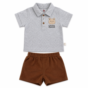 Pure Cotton Little Bear Polo and Shorts Set