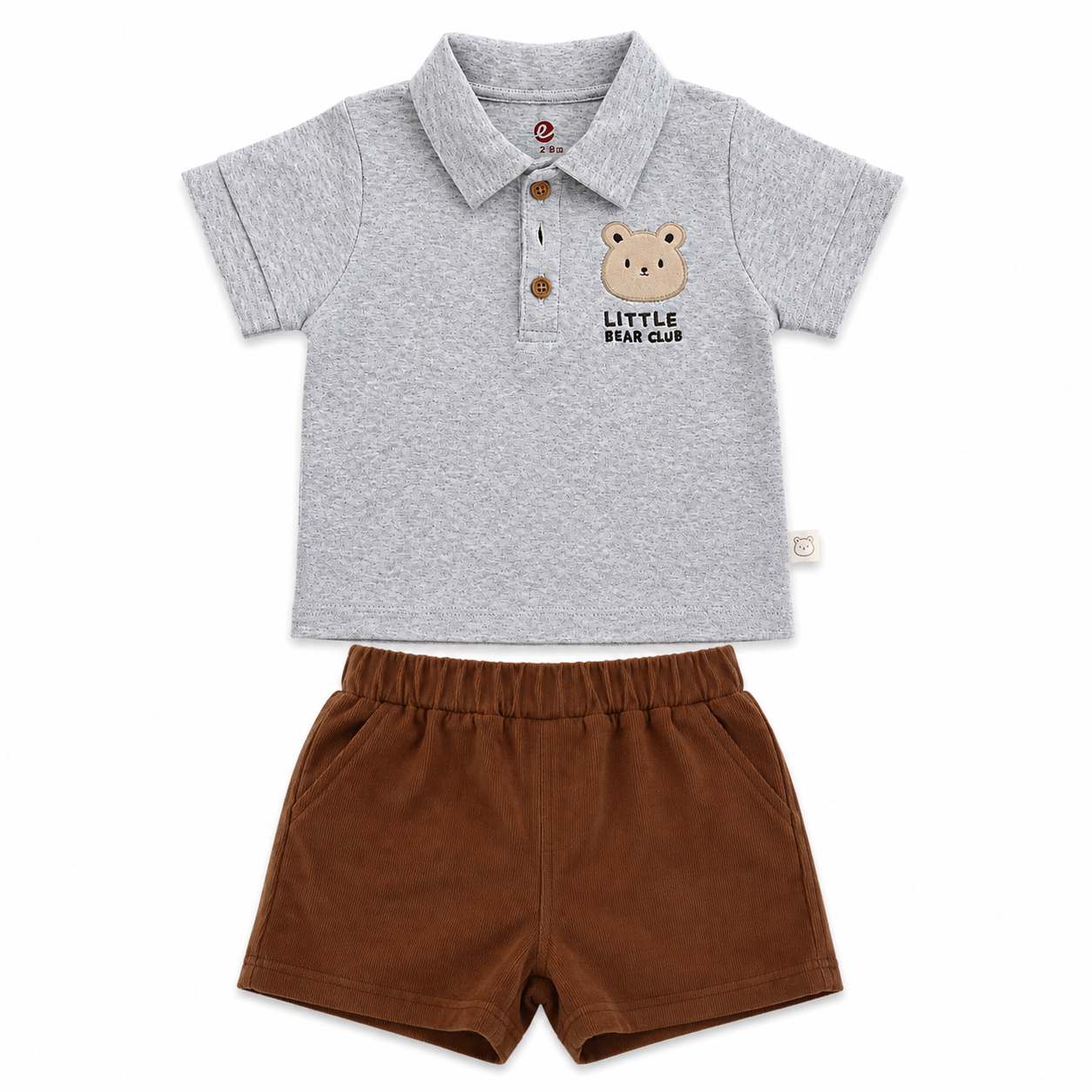 Pure Cotton Little Bear Polo and Shorts Set