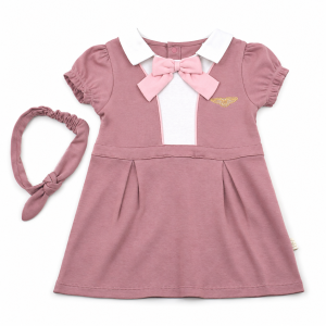 Pure Cotton Classic Bow Dress Headband Set