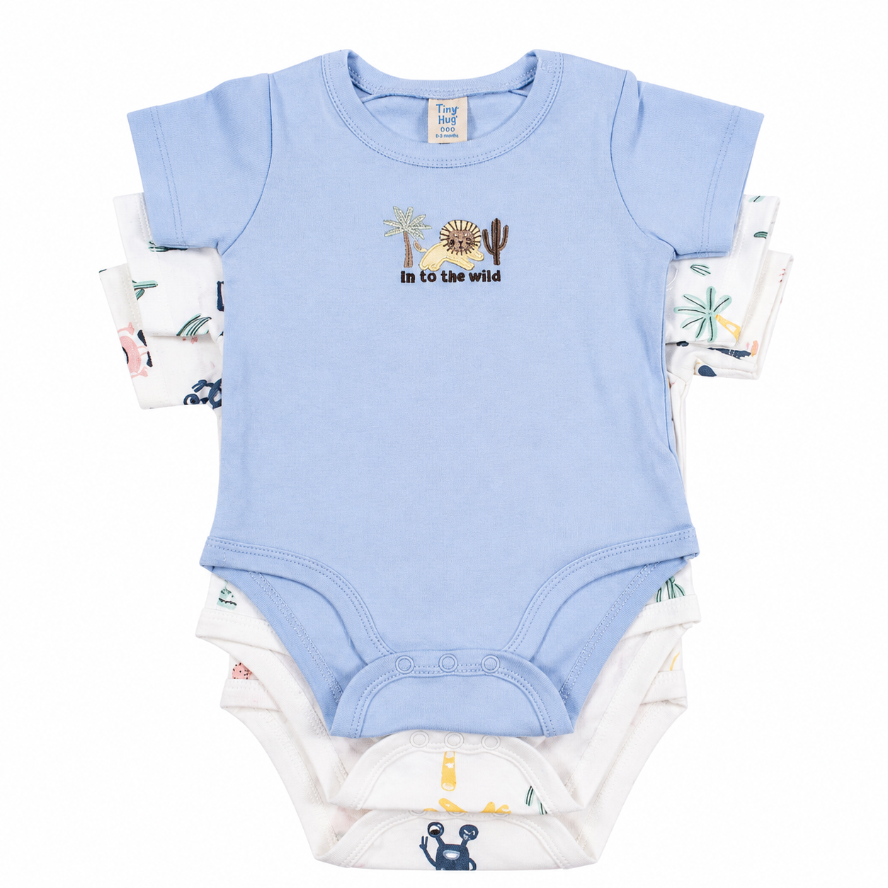 Pure Cotton Baby Into the Wild Bodysuit 3-Pack